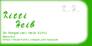 kitti heib business card